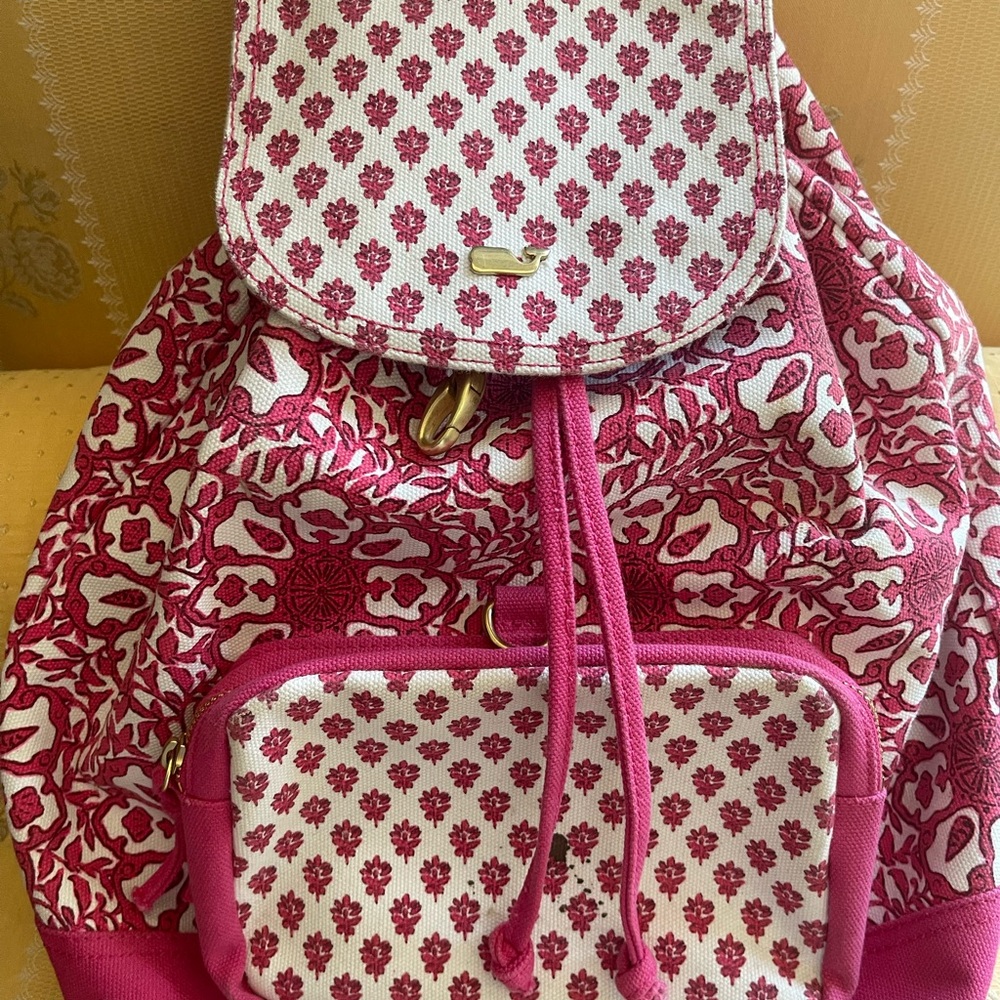 Vineyard Vines Pink Backpack with Playful Patterns